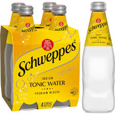 Schweppes Indian Tonic Water Classic Mixers Glass Bottle Multipack 300mL x 4 pack