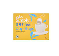 Coles Tea Bags Tea Cup Simply (100pk) 185g