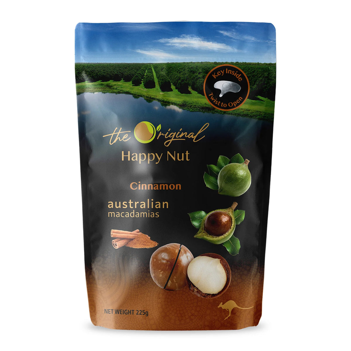 Cinnamon Happy Nut Macadamias – Happy Nut Singapore 225g