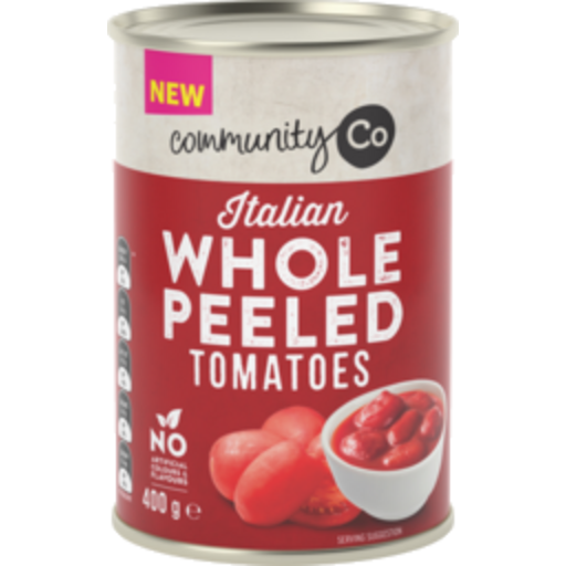 Community Co Tomato Whole Peeled 400g