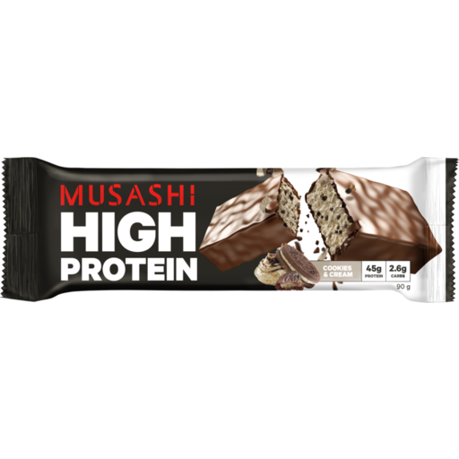 Musashi High Protein Bar Cookies & Cream 90g