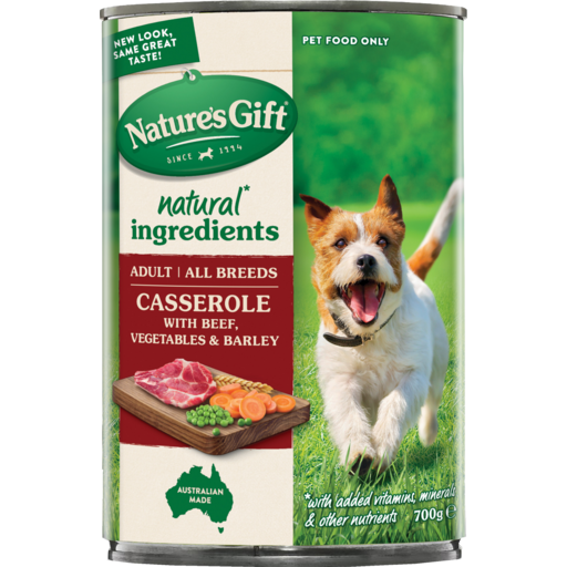 Nature's Gift Adult Wet Dog Food Casserole With Beef Vegetables & Barley 700g