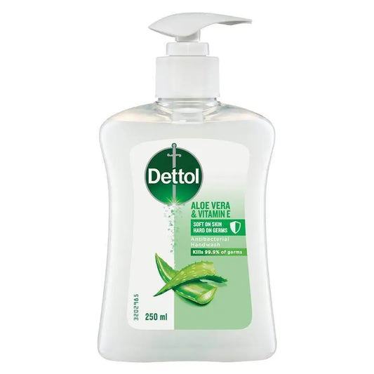Dettol Antibacterial Liquid Hand Wash Hand Soap Pump Aloe Vera 250mL