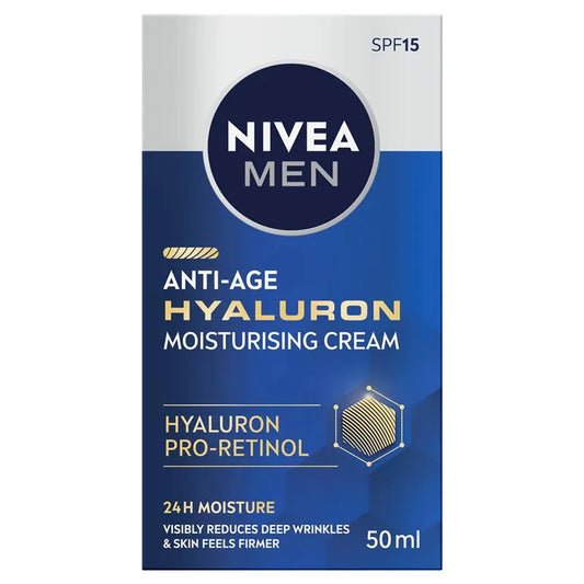 Nivea Men Anti Age Hyaluron Face Moisturising Cream SPF 15 50mL