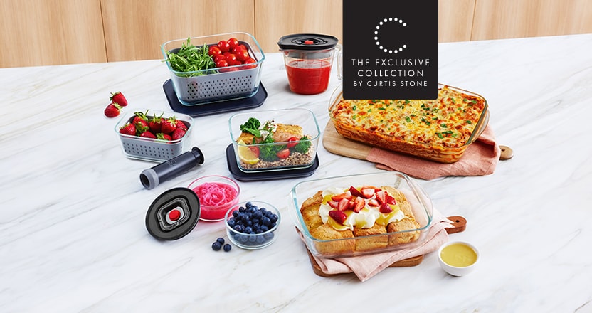 Curtis Stone Glass Container - Mini Glass Container 2x170ml