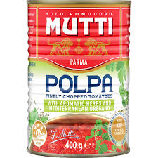 Mutti Polpa Finely Chopped Tomatoes Sicilian Oregano 400g