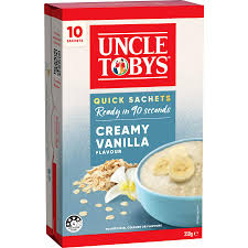 Uncle Tobys Oats Quick Sachets Creamy Vanilla 350g