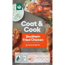 Woolworths Coat & Cook Seasoning Mix Southern Fried Chicken 50g