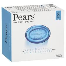 Pears Transparent Soap With Mint Extracts 3x125g