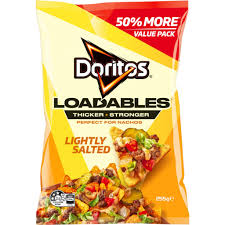 Doritos Corn Chips Loadables Lightly Salted 255g