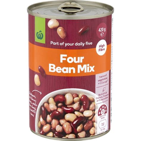 Woolworths Beans Four Bean Mix 420g