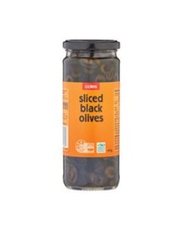 Coles Olives Black Sliced  445g