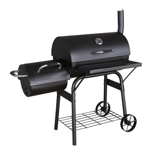 Jumbuck BBQ Charcoal Smoker with Offset Sidebox