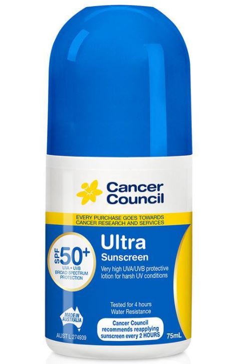 Cancer Council Ultra SPF50+ Sunscreen Roll On 75ml