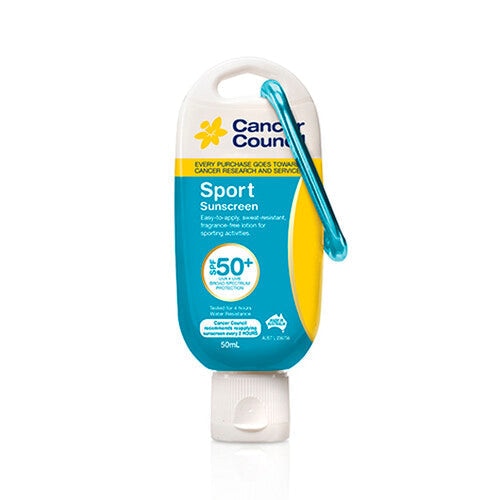 Cancer Council Sports SPF50+ Sunscreen Eziclip 50ml