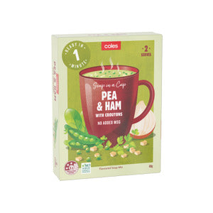 Coles Soup Cup Pea & Ham (2pk) 60g