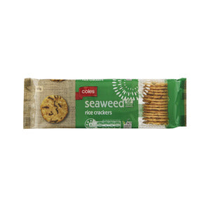 Coles Crackers Rice Crackers Seaweed 100g