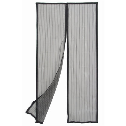 Pillar Black Magnetic Strip Flyscreen Door Curtain 90x200cm