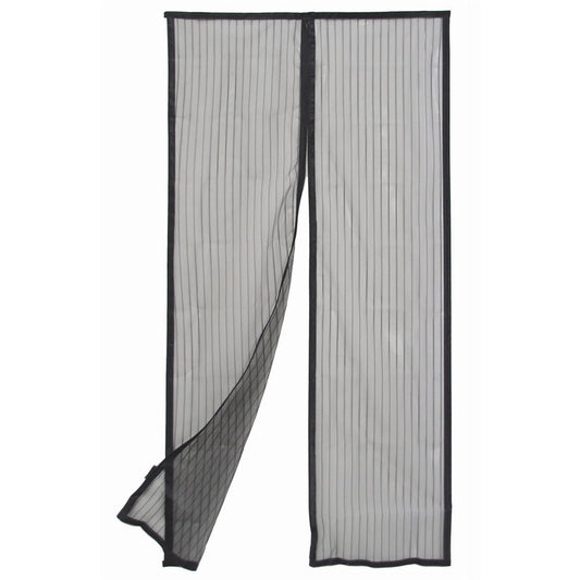 Pillar Black Magnetic Strip Flyscreen Door Curtain 90x200cm