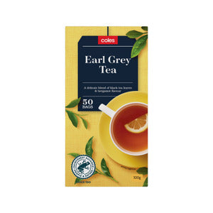 Coles Tea Earl Grey (50pk) 92.5g