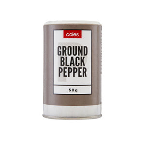 Coles Ground Black Pepper 50g