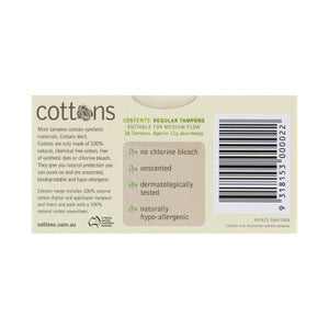 Cottons 100% Cotton Tampons Regular
