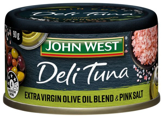 John West Tuna Deli Extra Virgin Olive Oil Blend & Pink Salt 90g