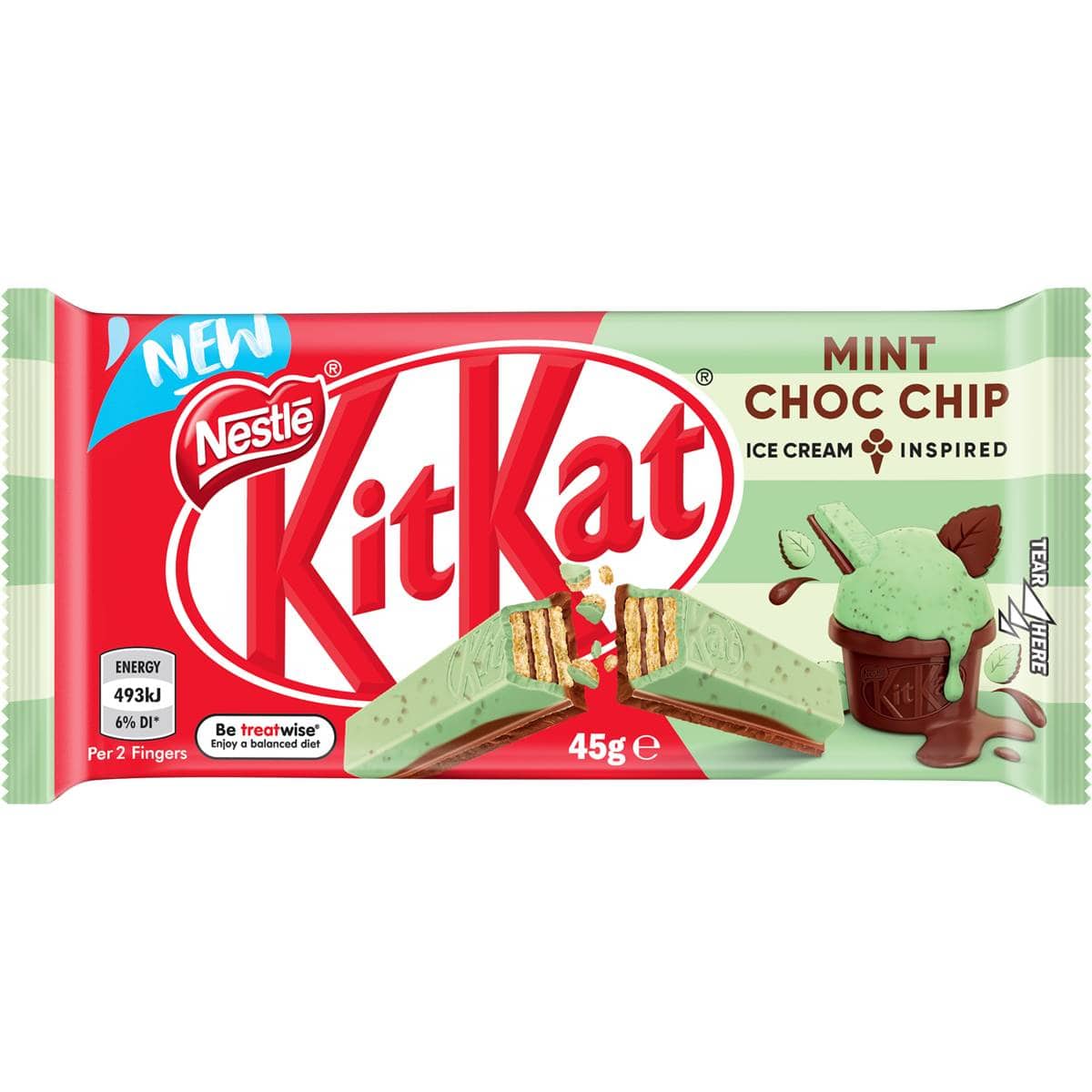 Nestle Bar Kit Kat Mint Choc Chip 45g