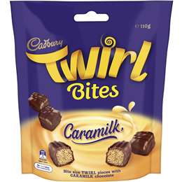 Cadbury Bites Twirl Caramilk 130g