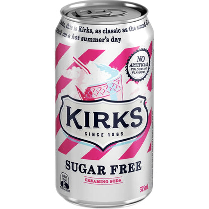 Kirks (10pk) Creaming Soda Sugar Free 375ml