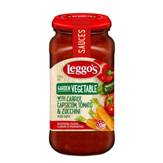 Leggo's Pasta Sauce Garden Vegetable Carrot, Capsicum, Tomato & Zucchini 500g