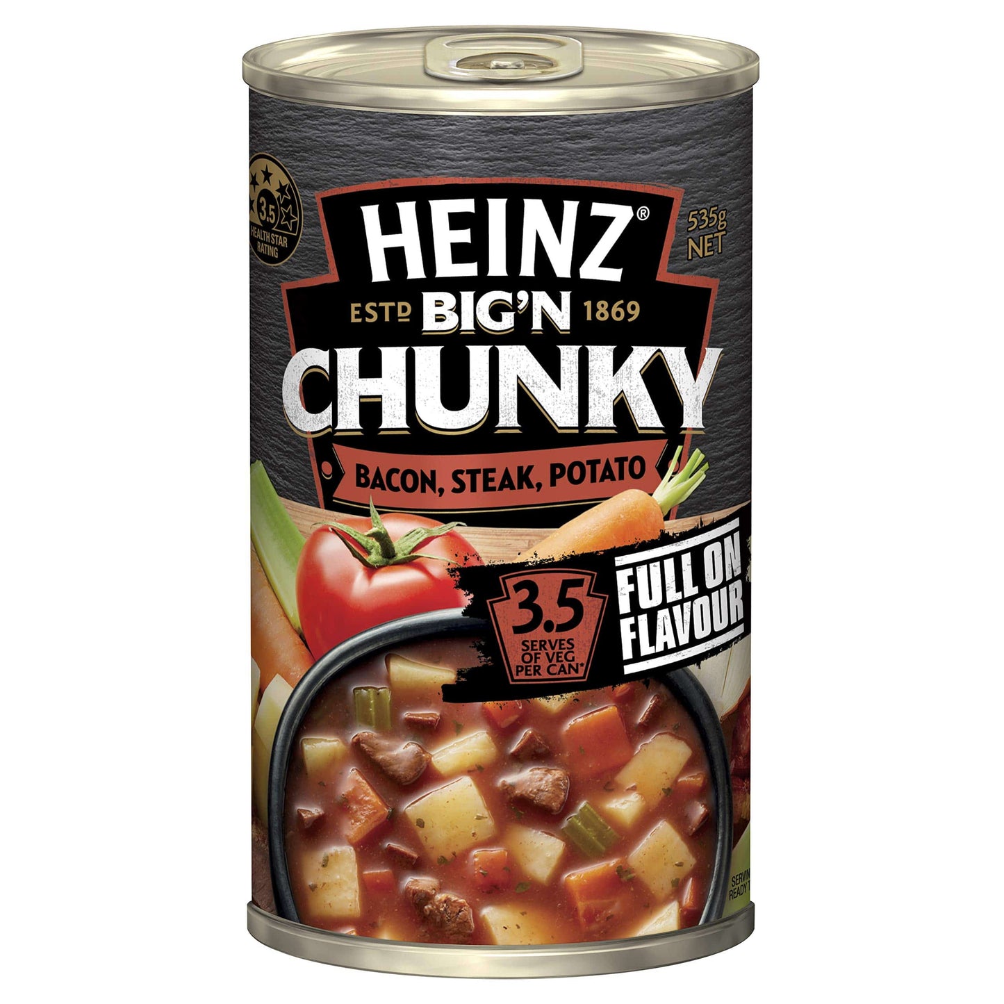 Heinz Soup Big N Chunky Bacon, Steak, Potato 535g