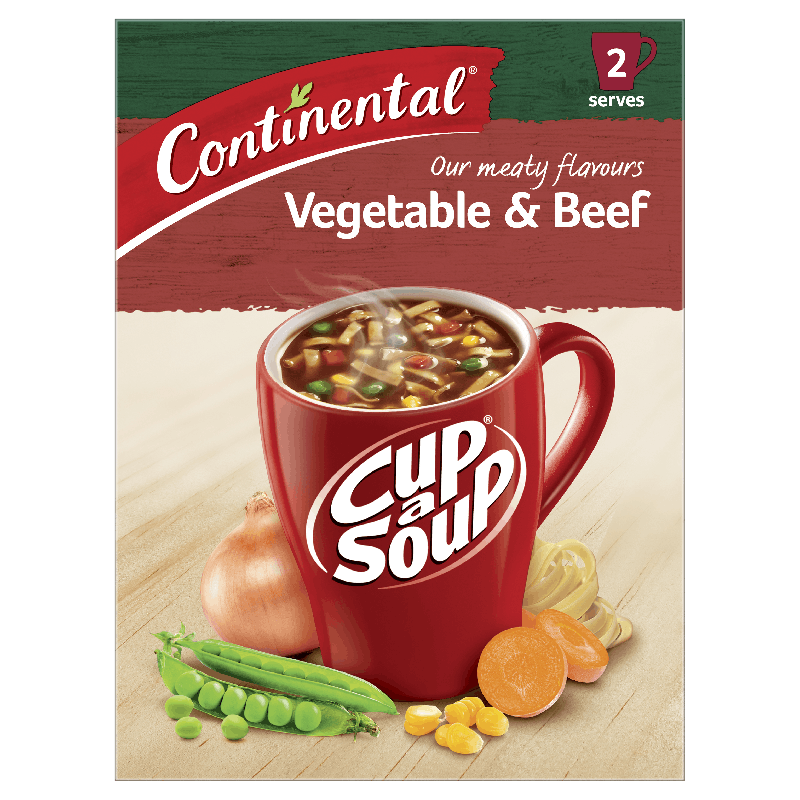 Continental Cup A Soup Vegetable & Beef 2pk