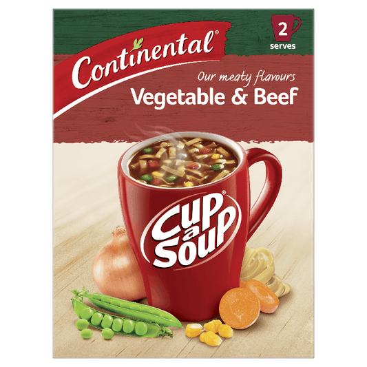 Continental Cup A Soup Vegetable & Beef 2pk