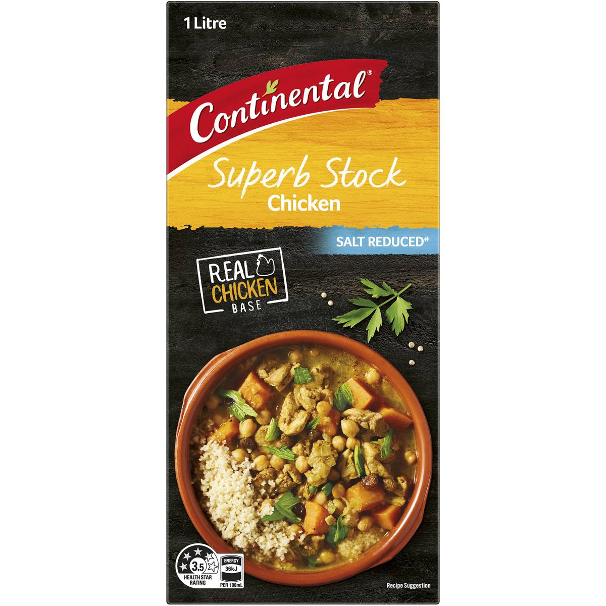 Continental Superb Stock Chicken Salt Reduced 1L