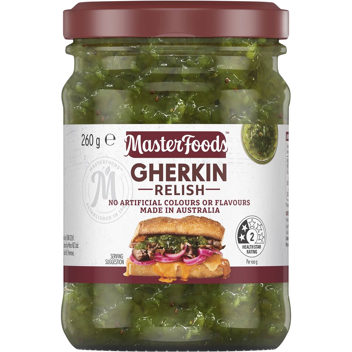 Masterfoods Relish Gherkin 260g