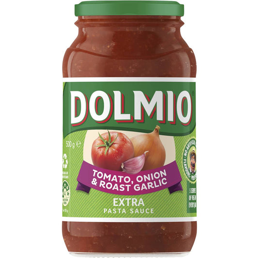 Dolmio Extar Pasta Sauce Tomato, Onion & Roast Garlic 500g