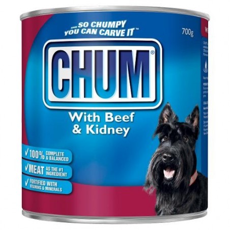 Chum Dog Food Beef & Kidney 700g