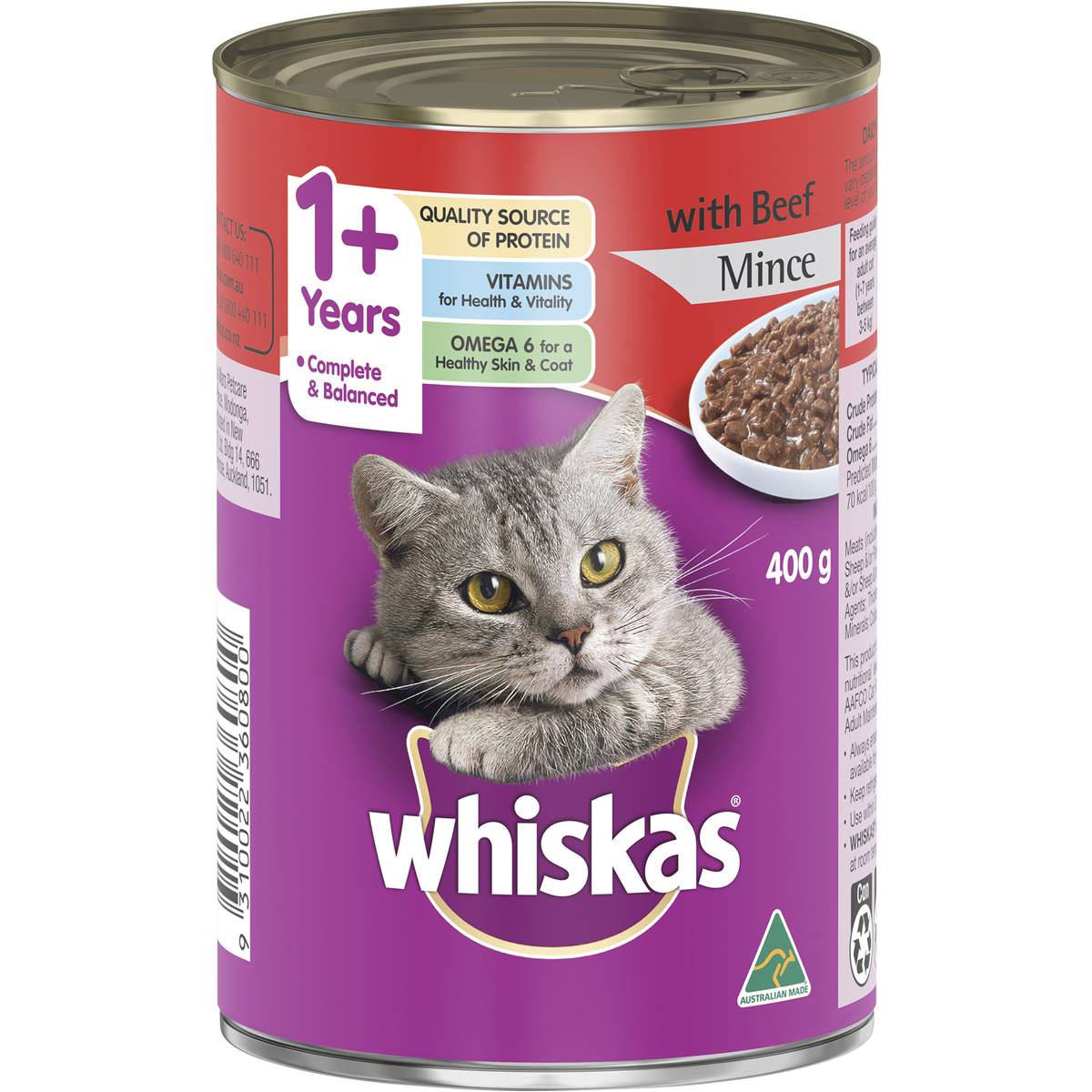 Whiskas Beef Mince 400g
