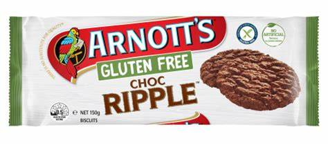 Arnott's Biscuits Choc Ripple Gluten Free 150g
