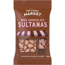 Candy Market Milk Chocolate Sultanas 150g
