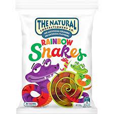 Natural Confectionery Rainbow Snakes 220g