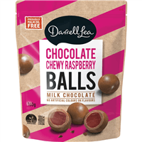 Darrell Lea Chocolate Chewy Raspberry Balls Milk Chocolate 160g
