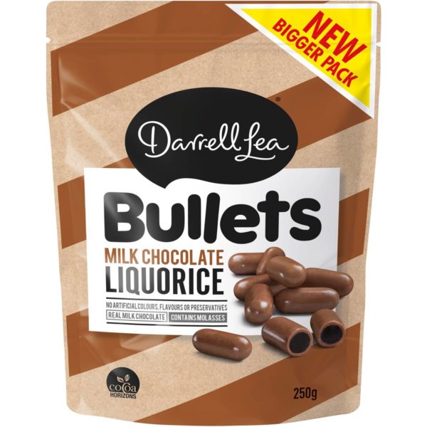 Darrell Lea Bullets Milk Chocolate Liquorice