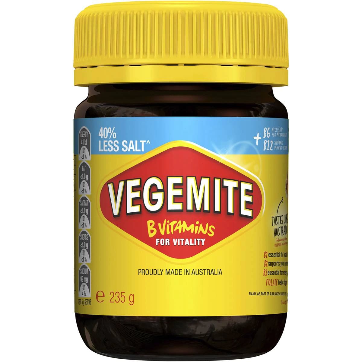 Vegemite 40% Less Salt 235g