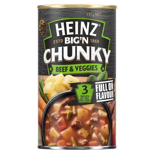 Heinz Soup Big N Chunky Beef & Veggies 535g