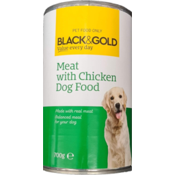Black & Gold Dog Food Chicken 700g