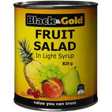Black & Gold Fruit Salad in Light Syrup 825g