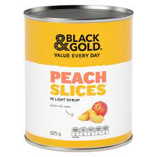 Black & Gold Peach Slices in Light Syrup 825g