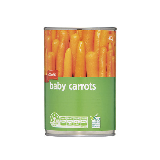 Coles Baby Carrots 410g